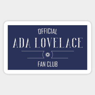 Science and Tech: Ada Lovelace Fan Club (white text) Sticker